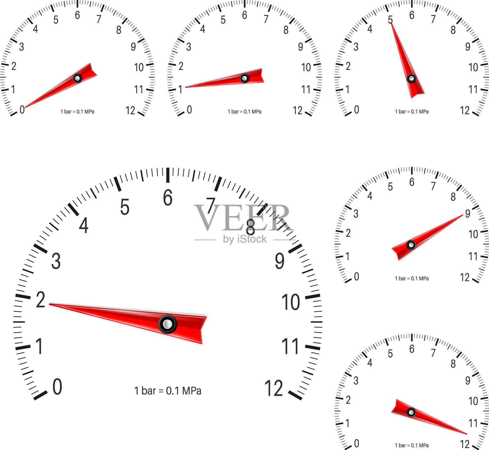 压力计一套秤插画图片素材