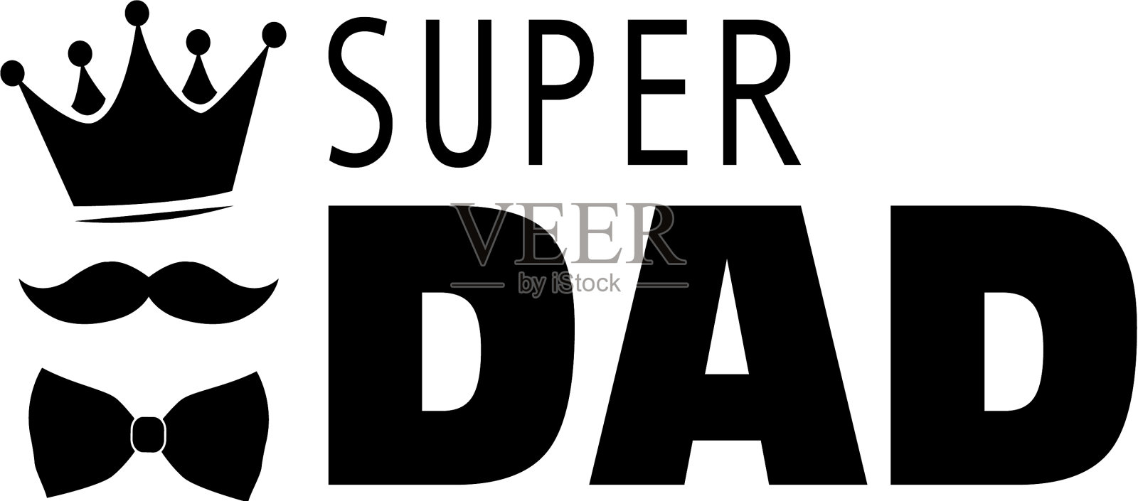 抽象的超级爸爸插画图片素材