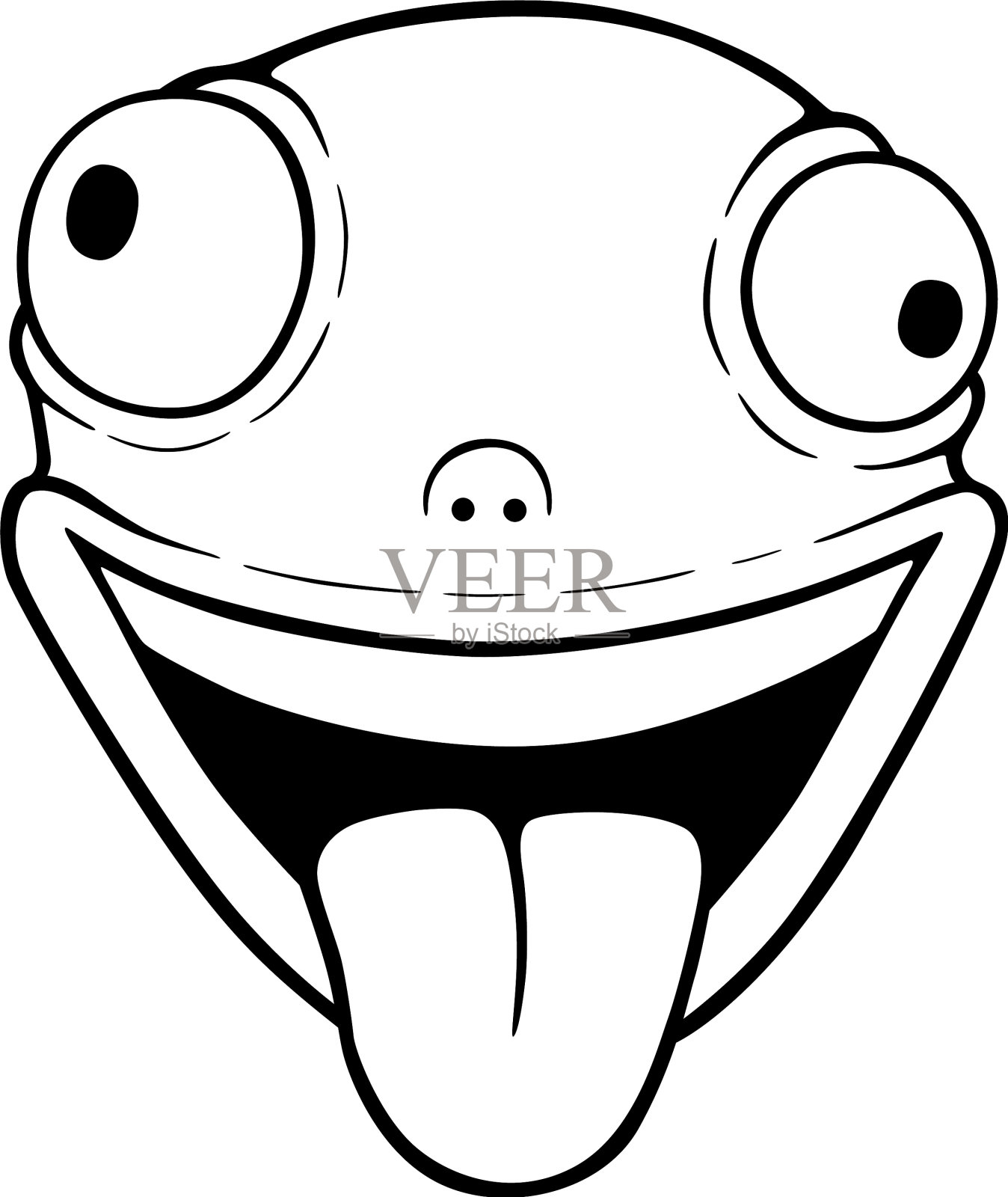 疯狂微笑的卡通设计元素图片