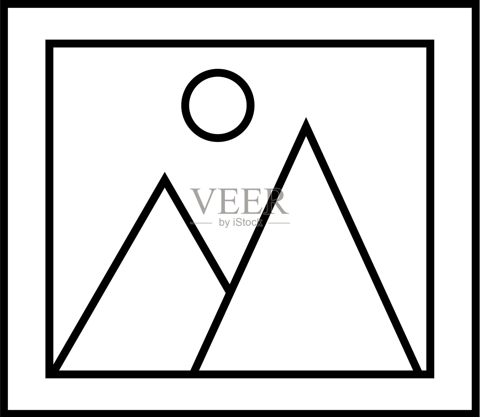 线条艺术图片图像对象带边框设计元素图片