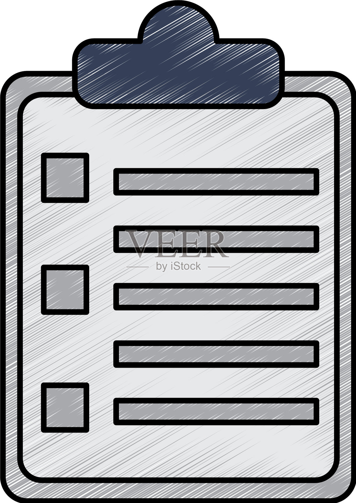 带有子弹图标图像的剪贴板设计元素图片