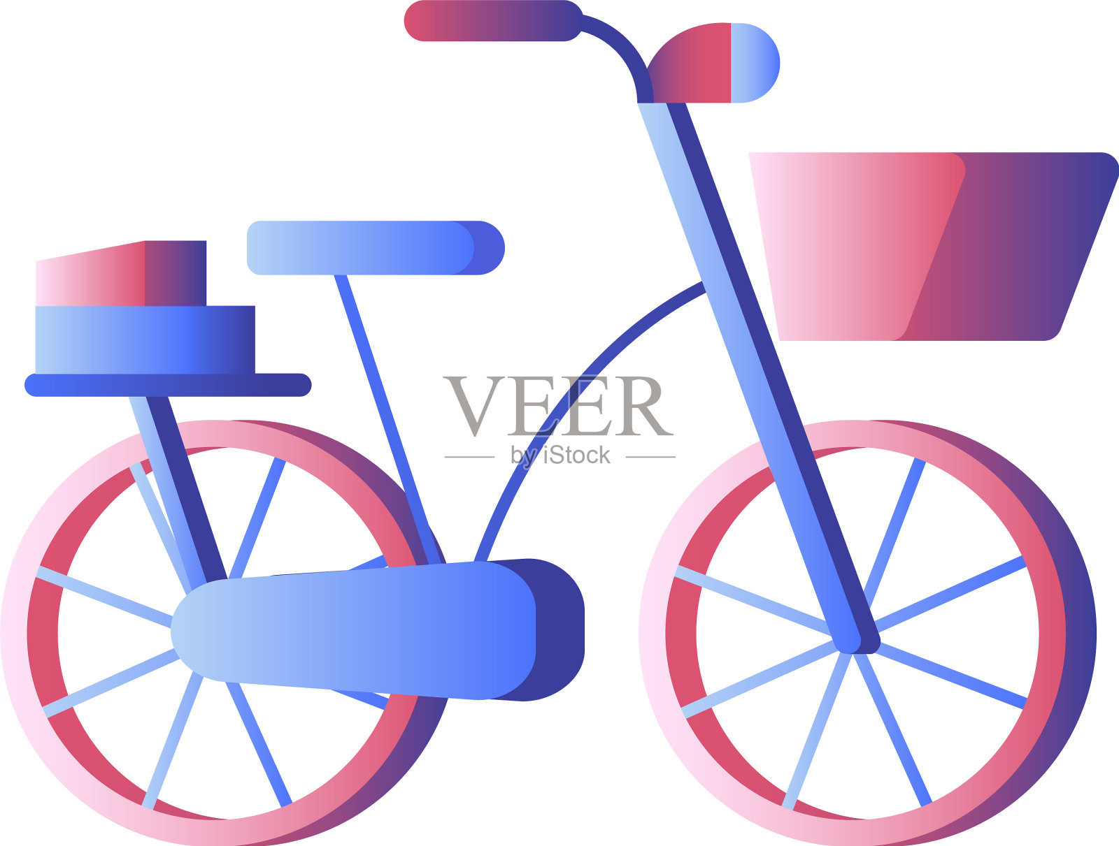 自行车梯度设计元素图片