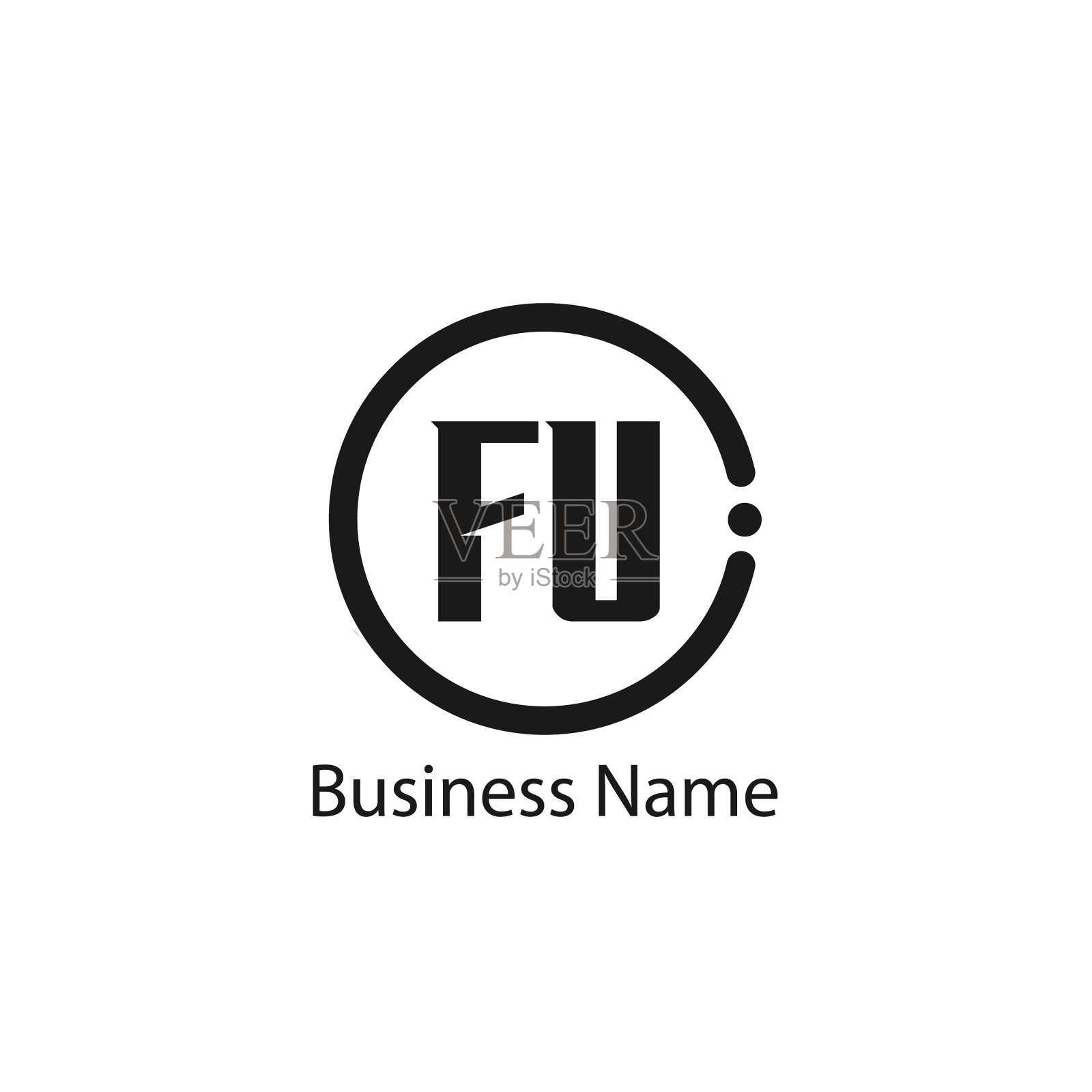 首字母fu标志模板设计插画图片素材