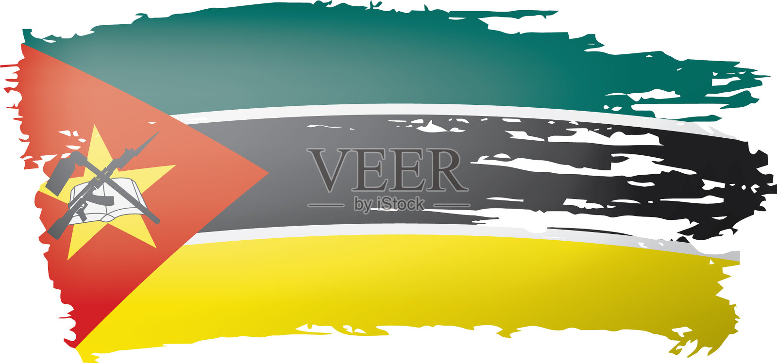 莫桑比克国旗上的白色设计元素图片