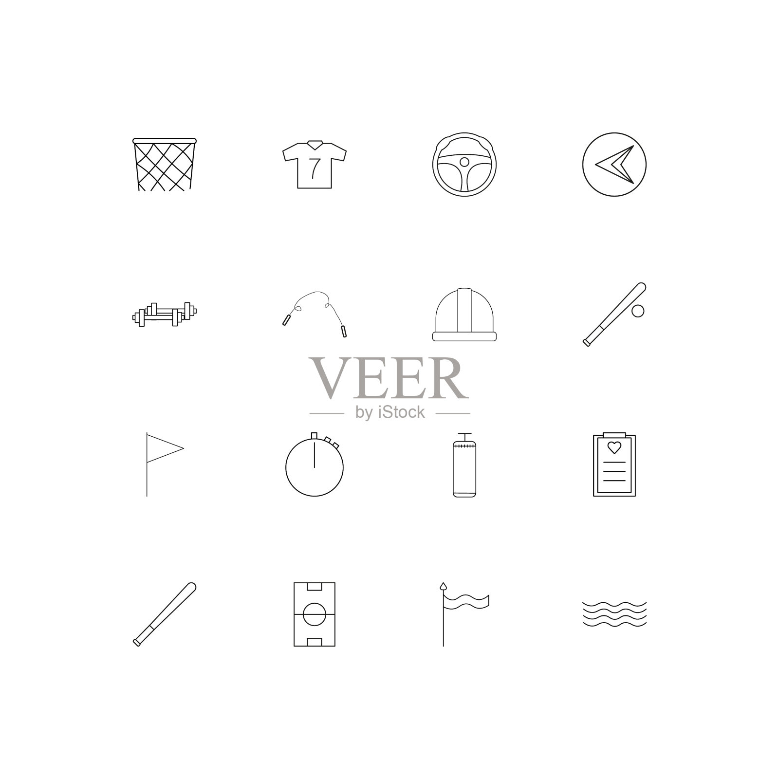 运动健身和娱乐线形瘦身图标图标素材