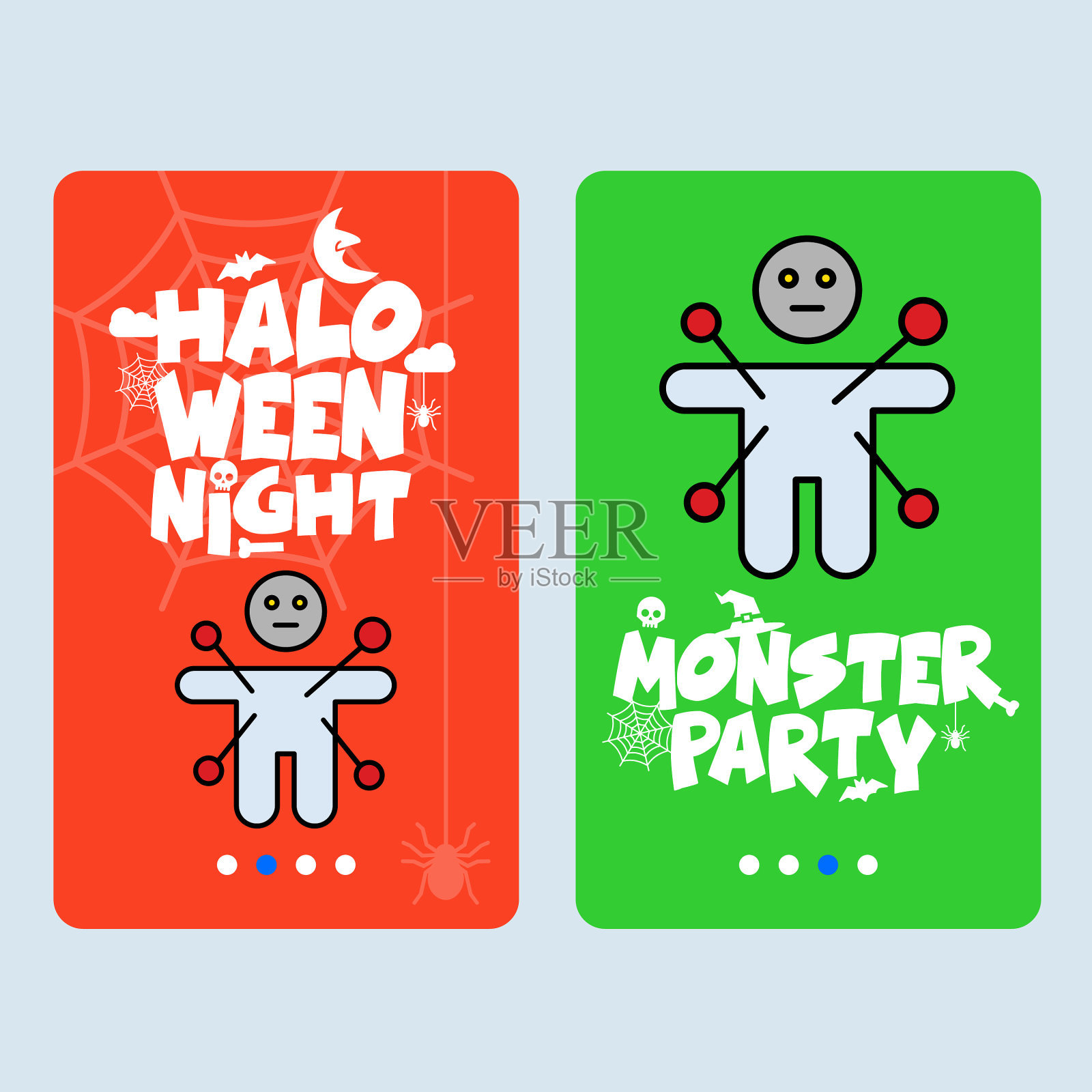 万圣节请帖设计带鬼插画图片素材