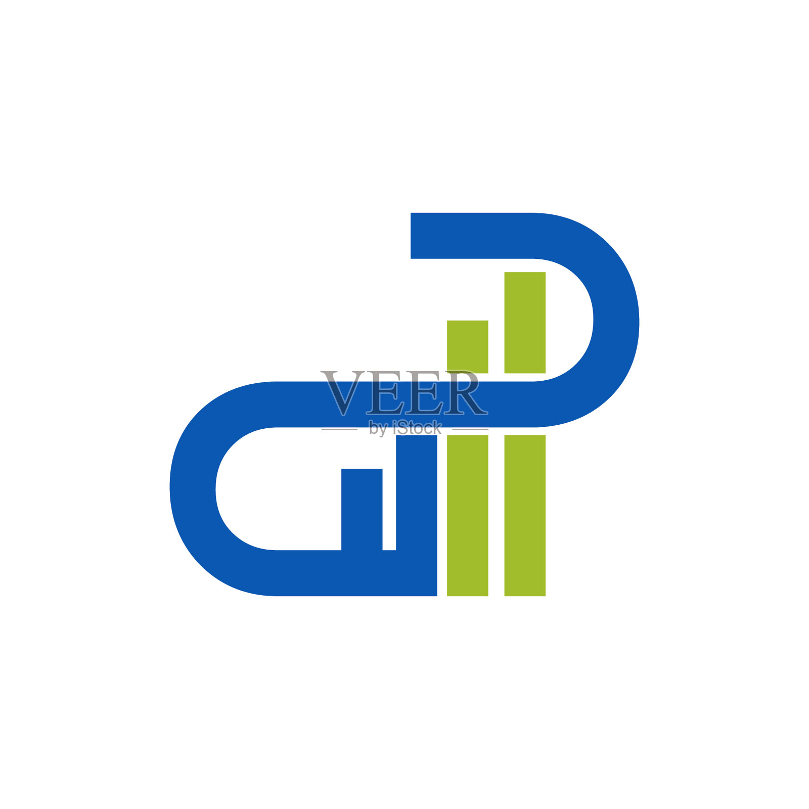 Alpha和增长图形符号标志模板图表设计元素图片