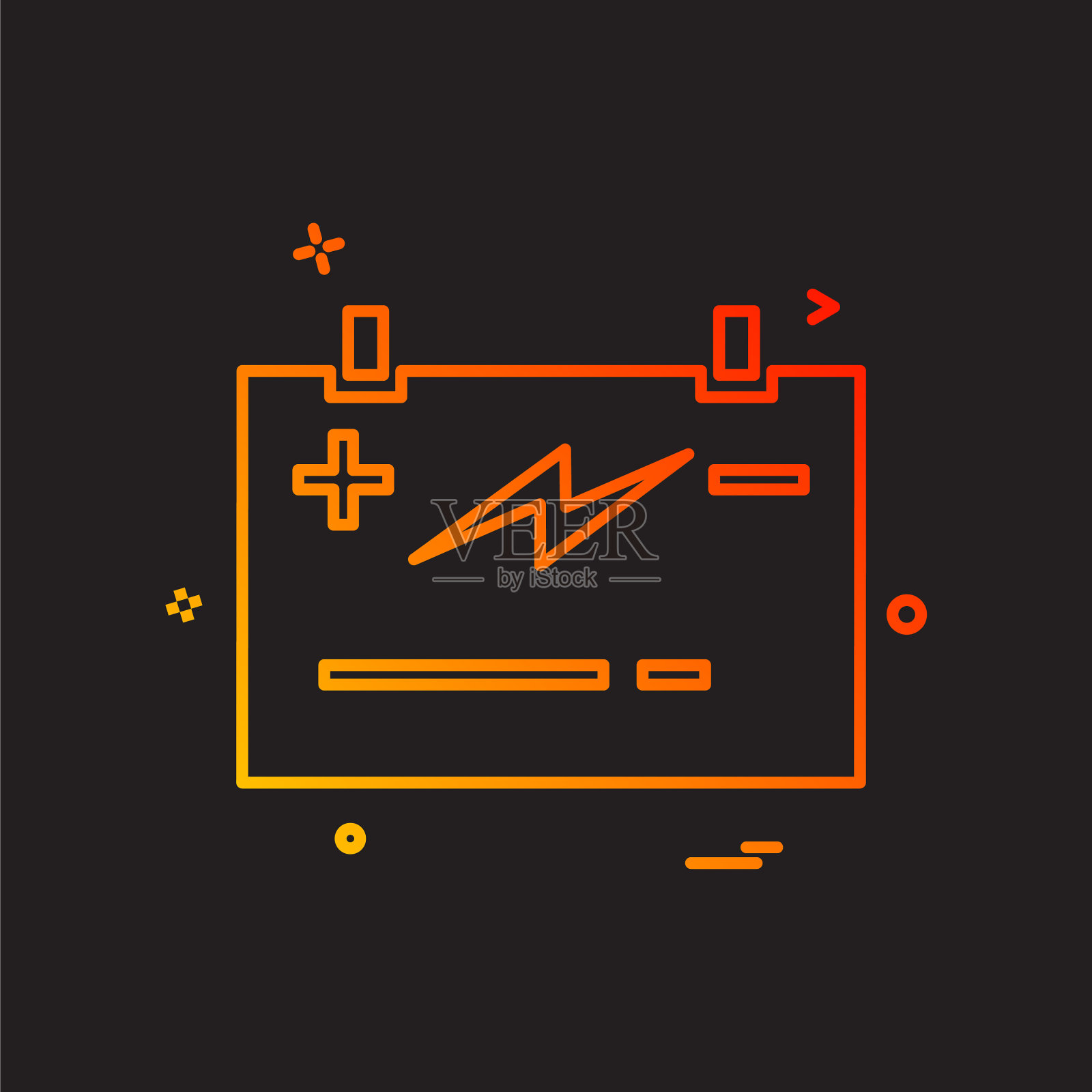 电池电源跳线图标设计插画图片素材