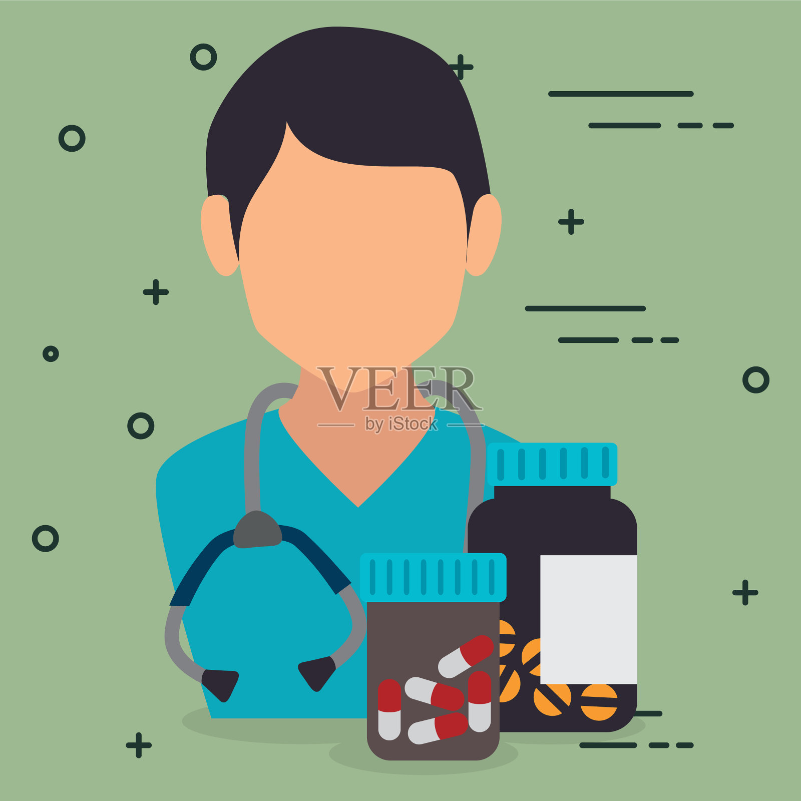 医生与医疗保健图标插画图片素材