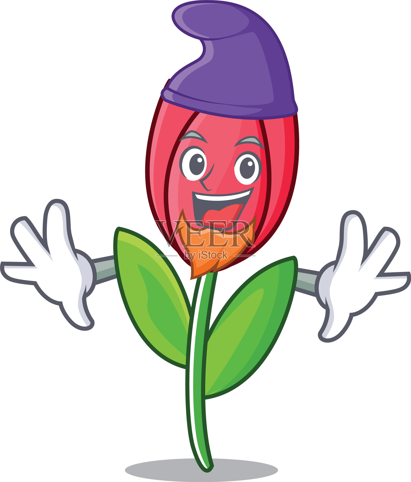 精灵郁金香人物卡通风格设计元素图片