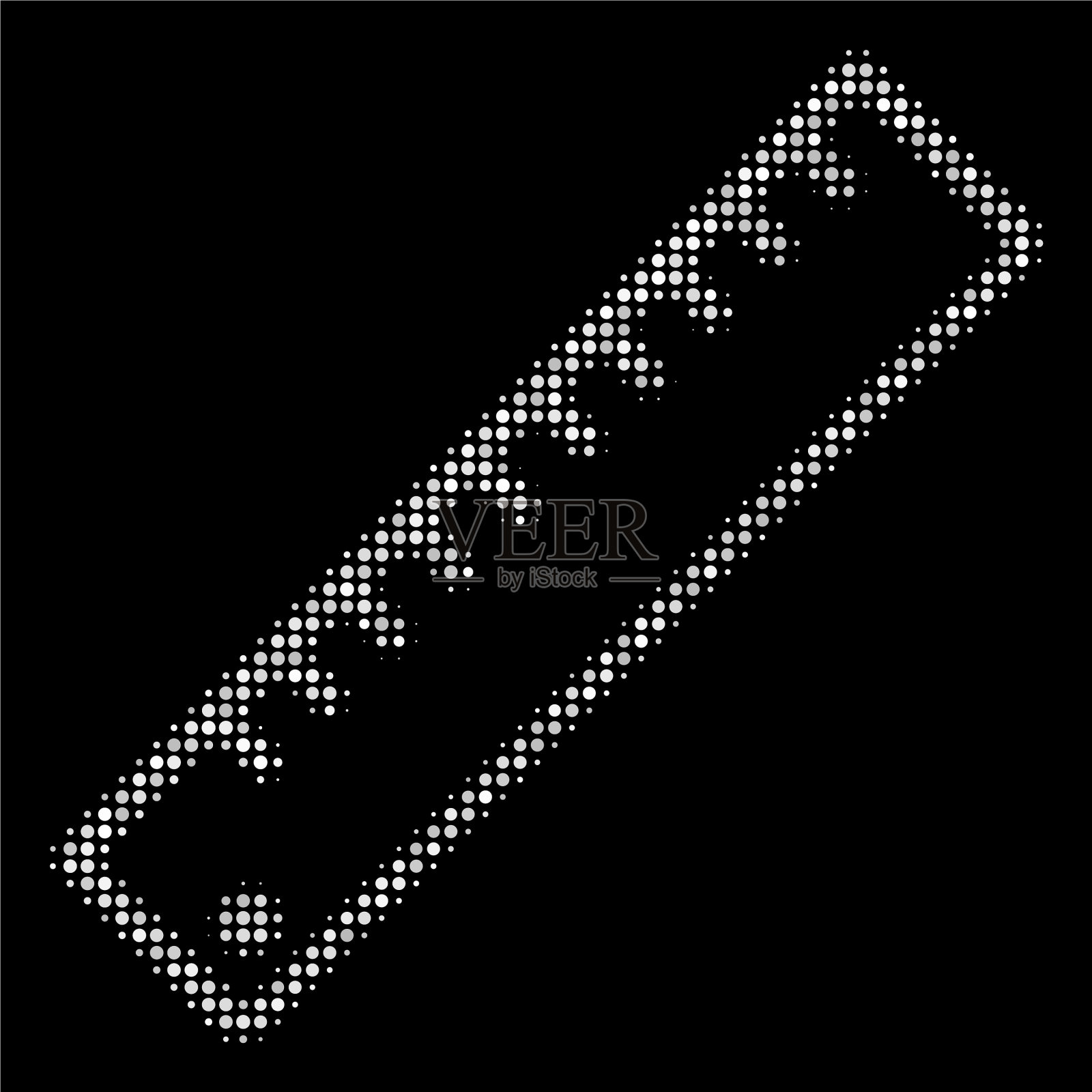 长度尺半色调图标插画图片素材