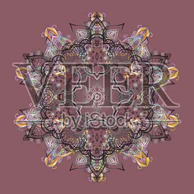 雪花点缀雪花点缀上一片漆黑插画图片素材