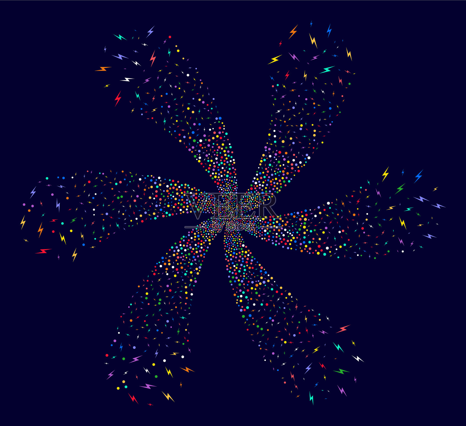 闪电气旋运动插画图片素材