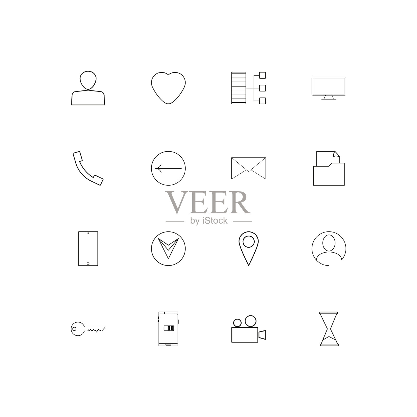 网页线性薄图标设置概述简单的图标图标素材