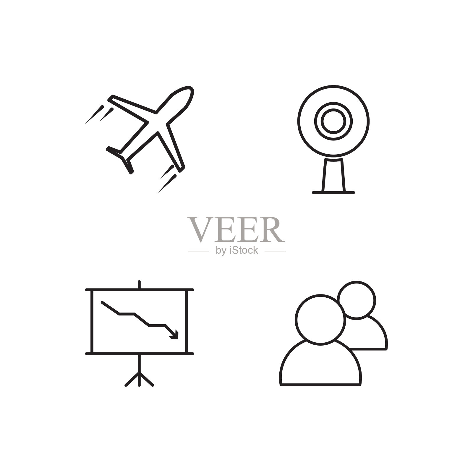 业务简单概述图标集图标素材