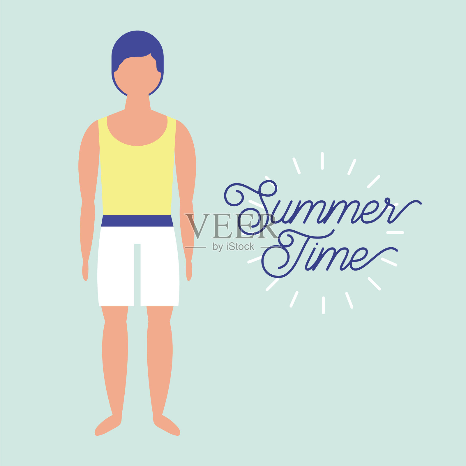 夏天的假期插画图片素材