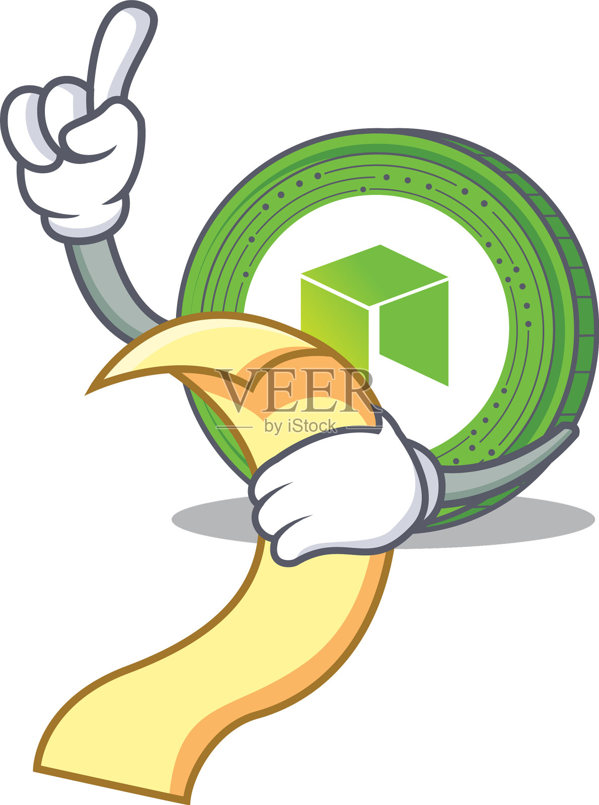 与菜单新硬币角色卡通插画图片素材