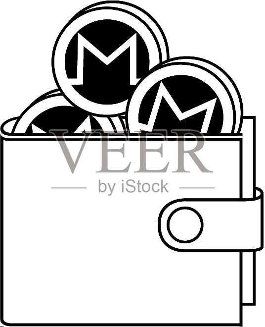 门罗钱包与硬币设计元素图片