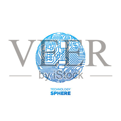 线路板圆形设计元素图片