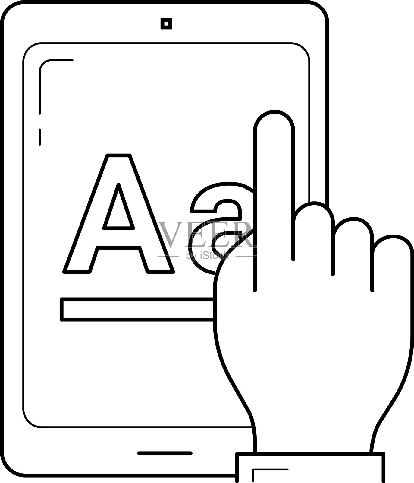 在线教育app线图标图标素材