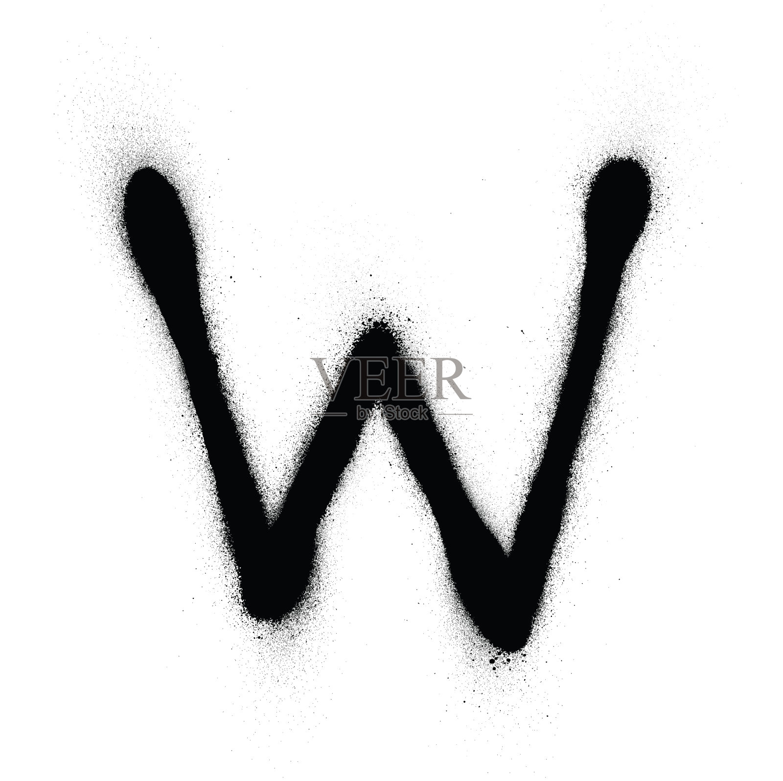 涂鸦薄字体喷在黑色的白色设计元素图片