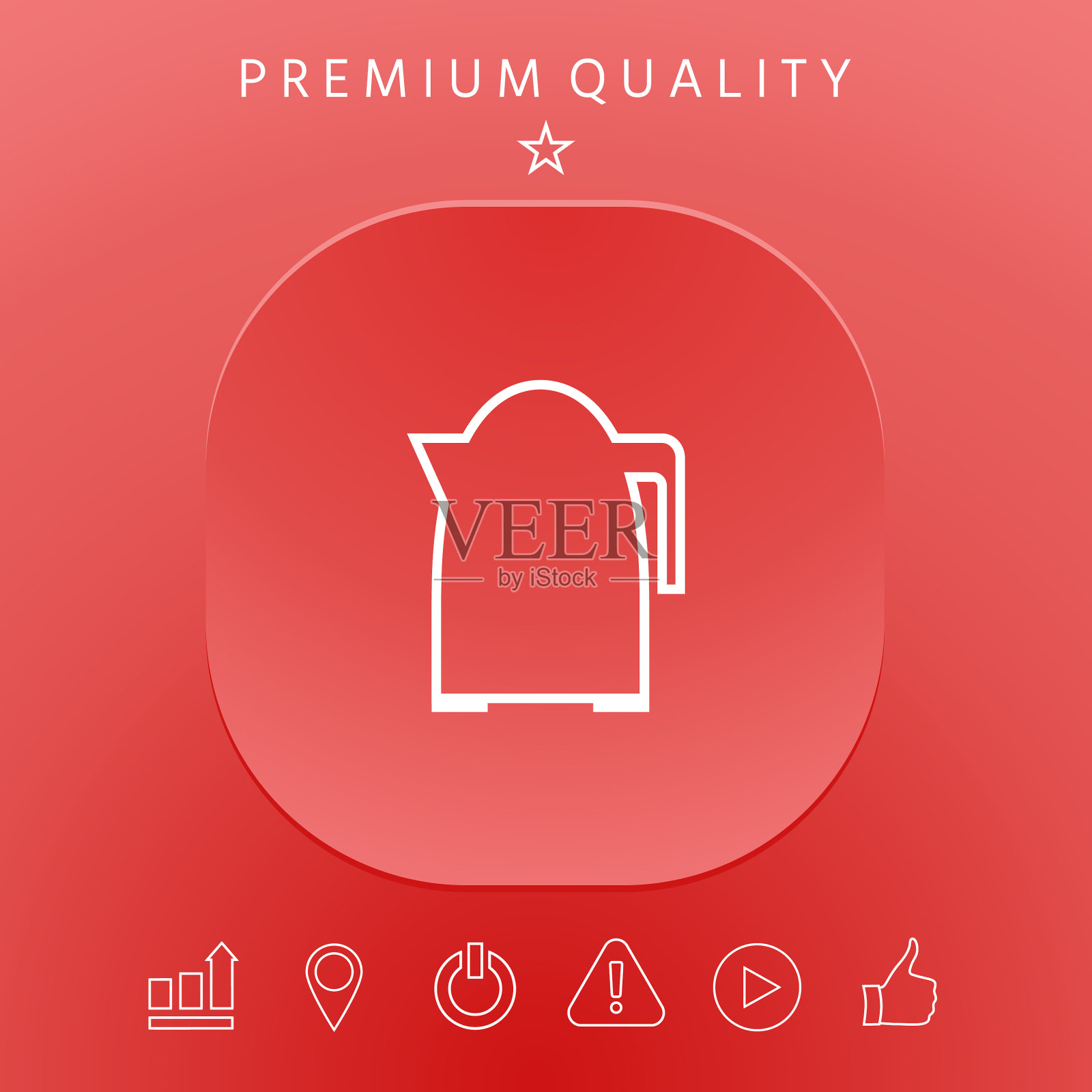 厨房水壶线形图标图标素材