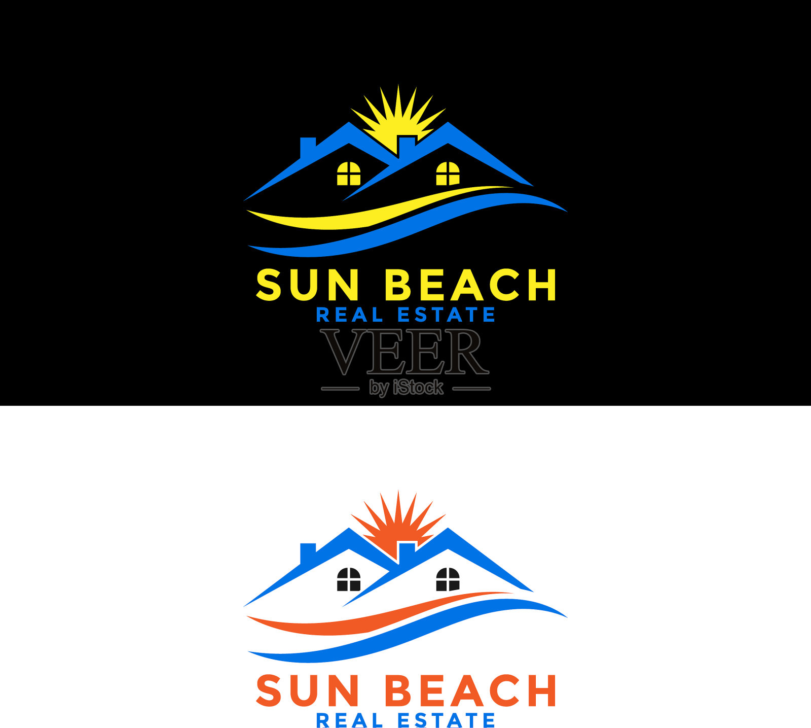 房地产标志图标设计模板插画图片素材