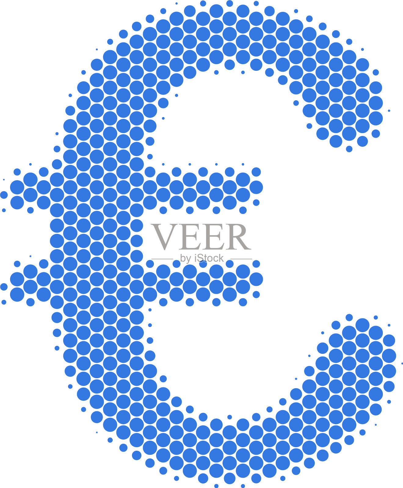 半色调点欧元符号图标图标素材