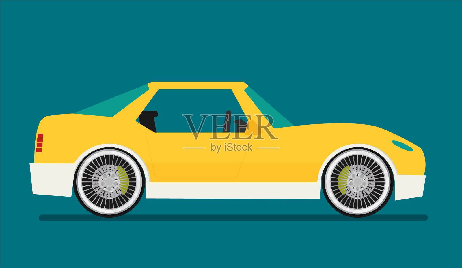 平赛车eps 10插画图片素材