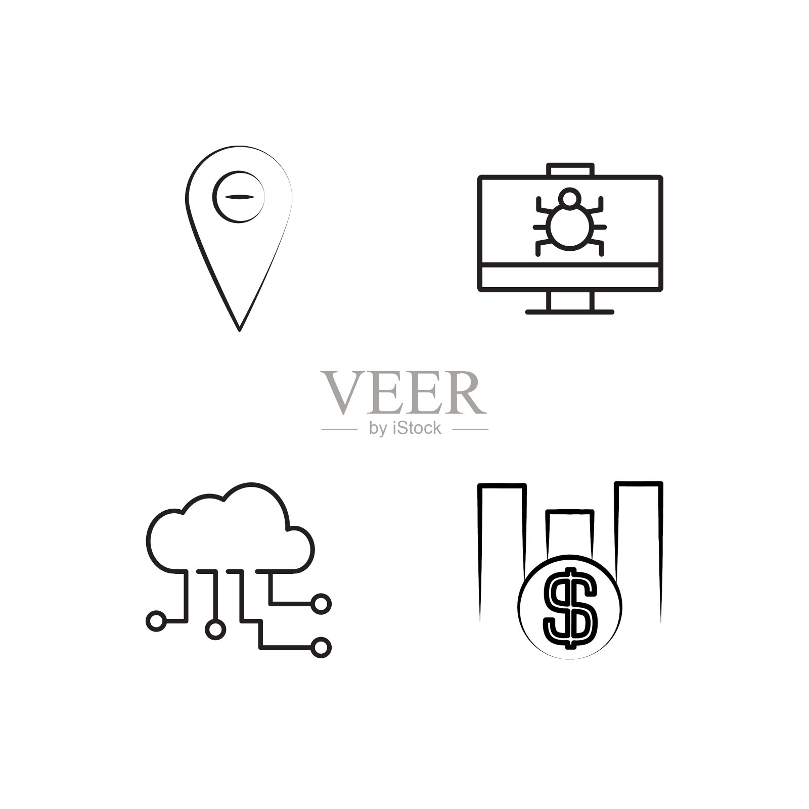 业务简单概述图标集图标素材