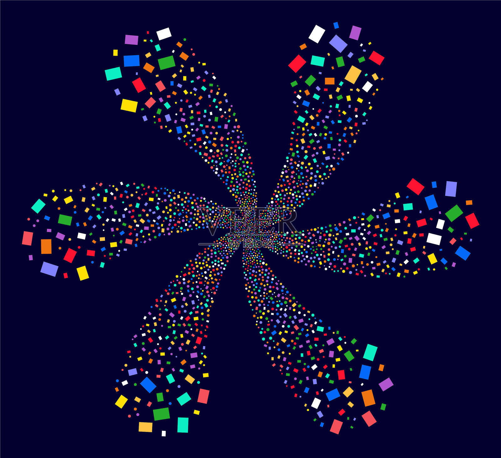 矩形离心烟花插画图片素材