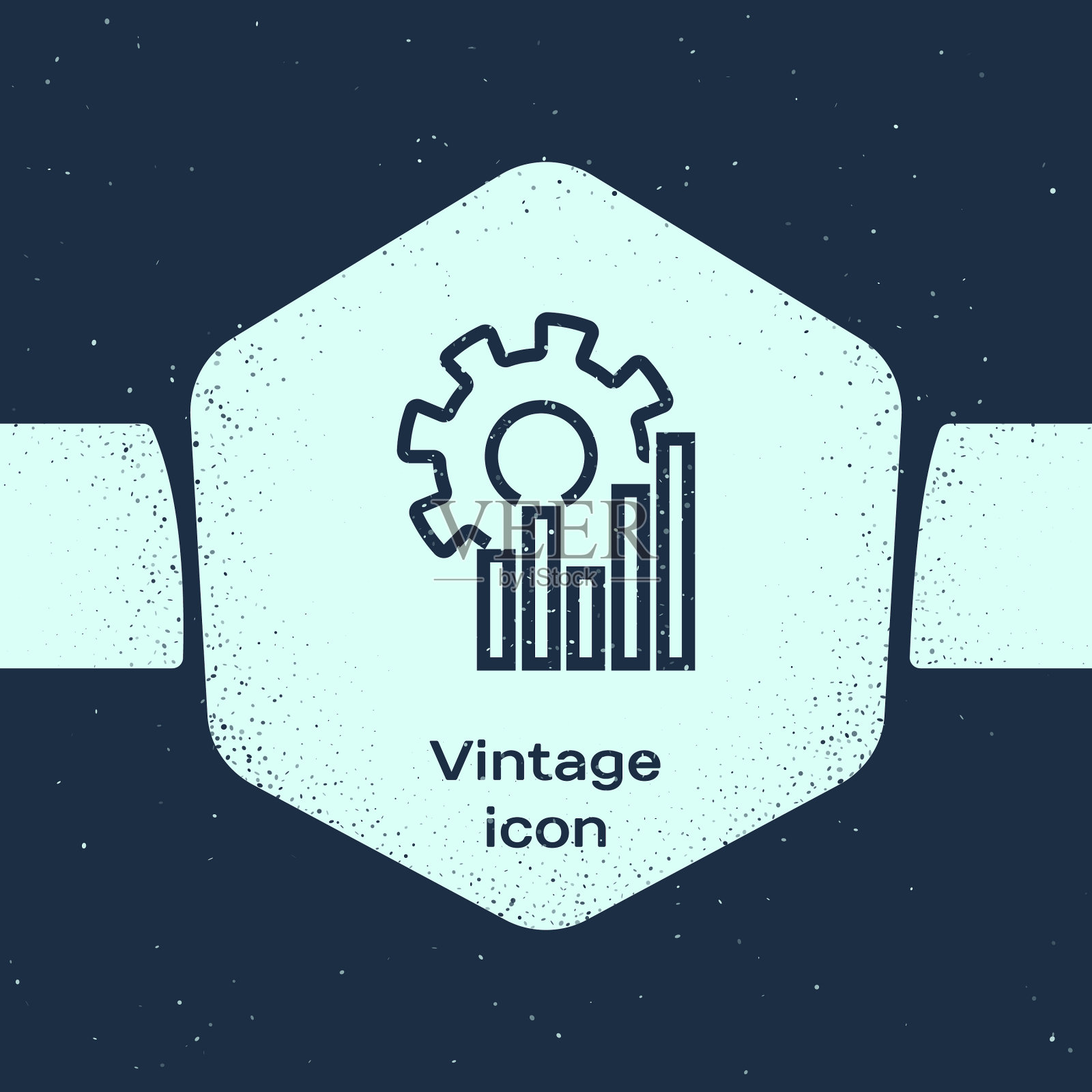 Grunge线饼图信息图图标孤立上图标素材