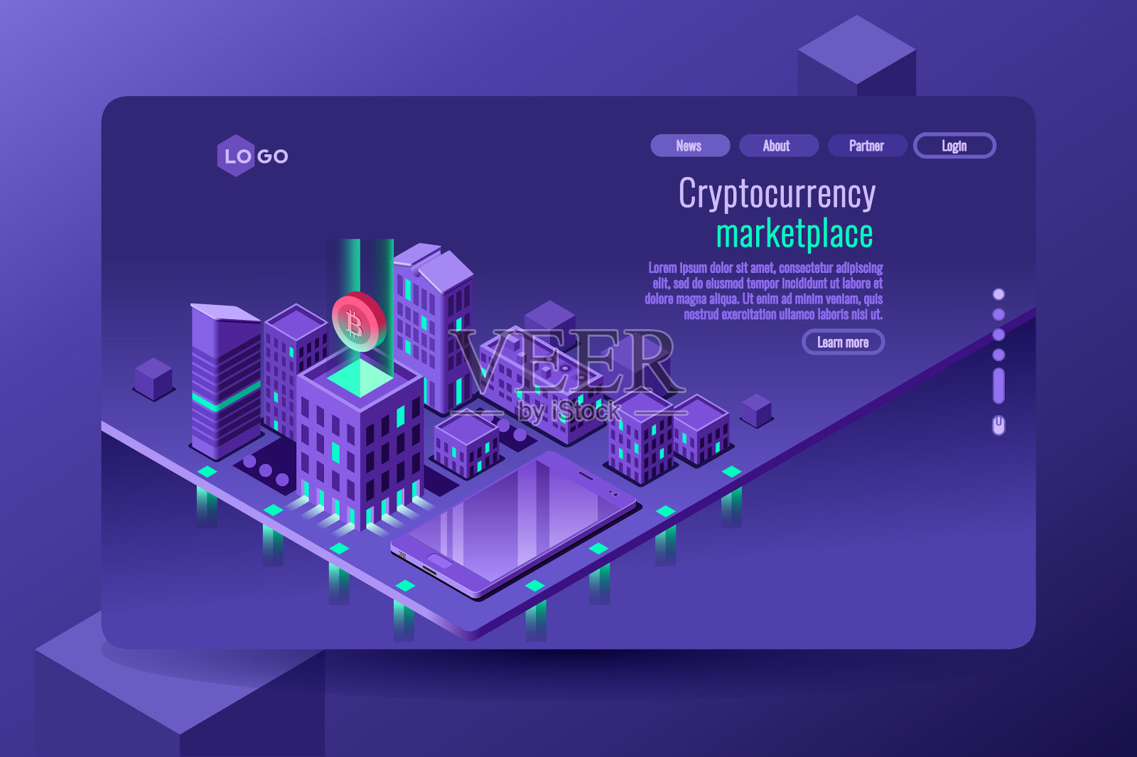 cryptocurrency商务插画图片素材