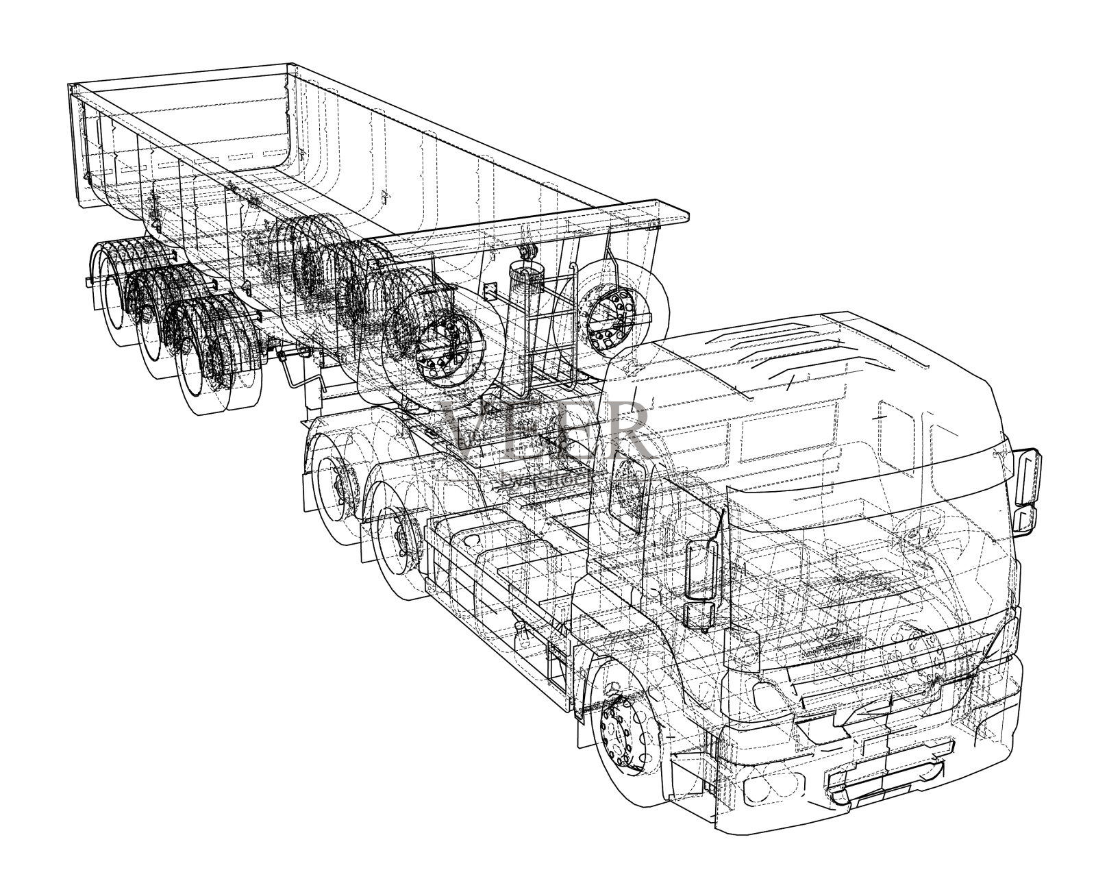 欧洲卡车概述设计元素图片