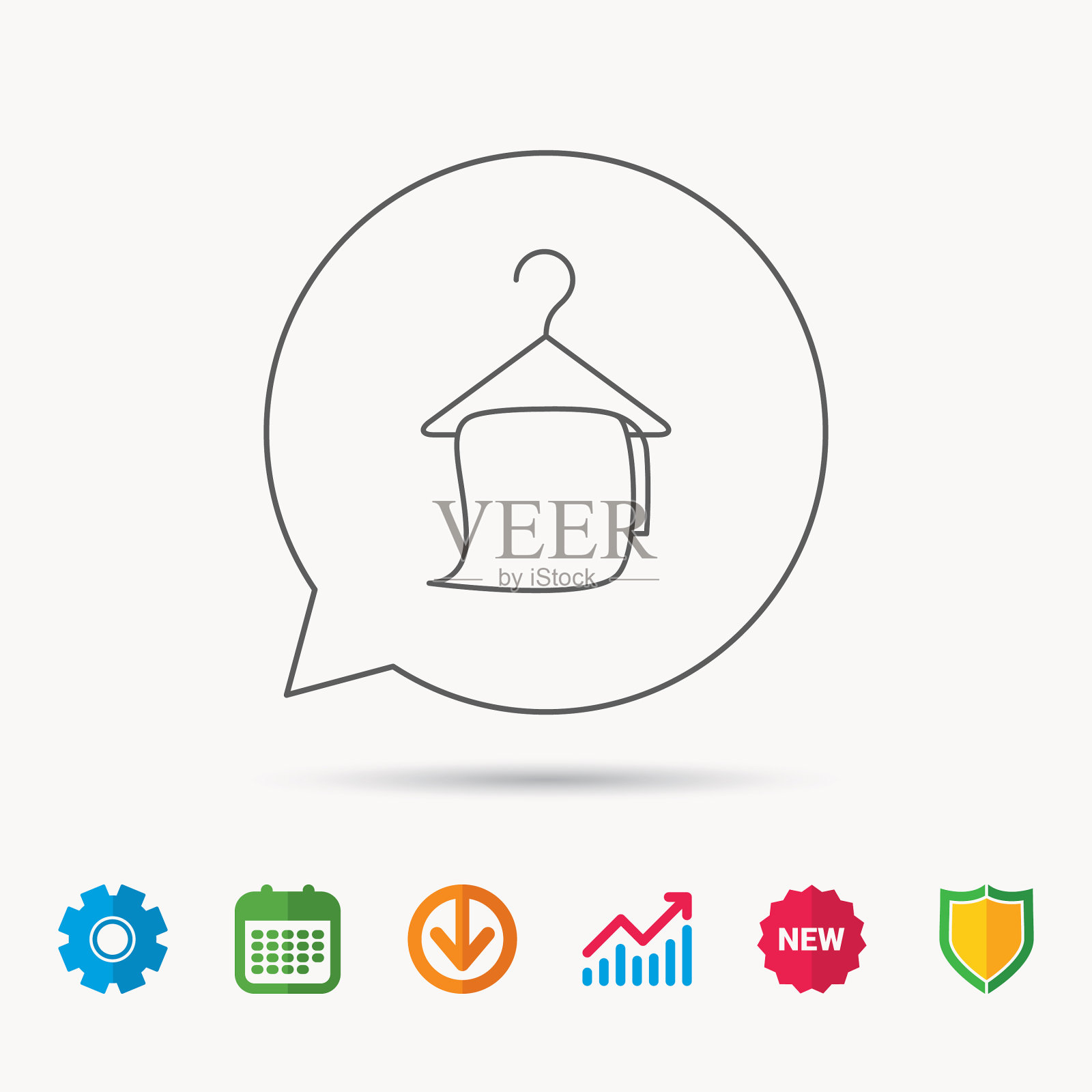 浴巾图标清洁服务标志图标素材