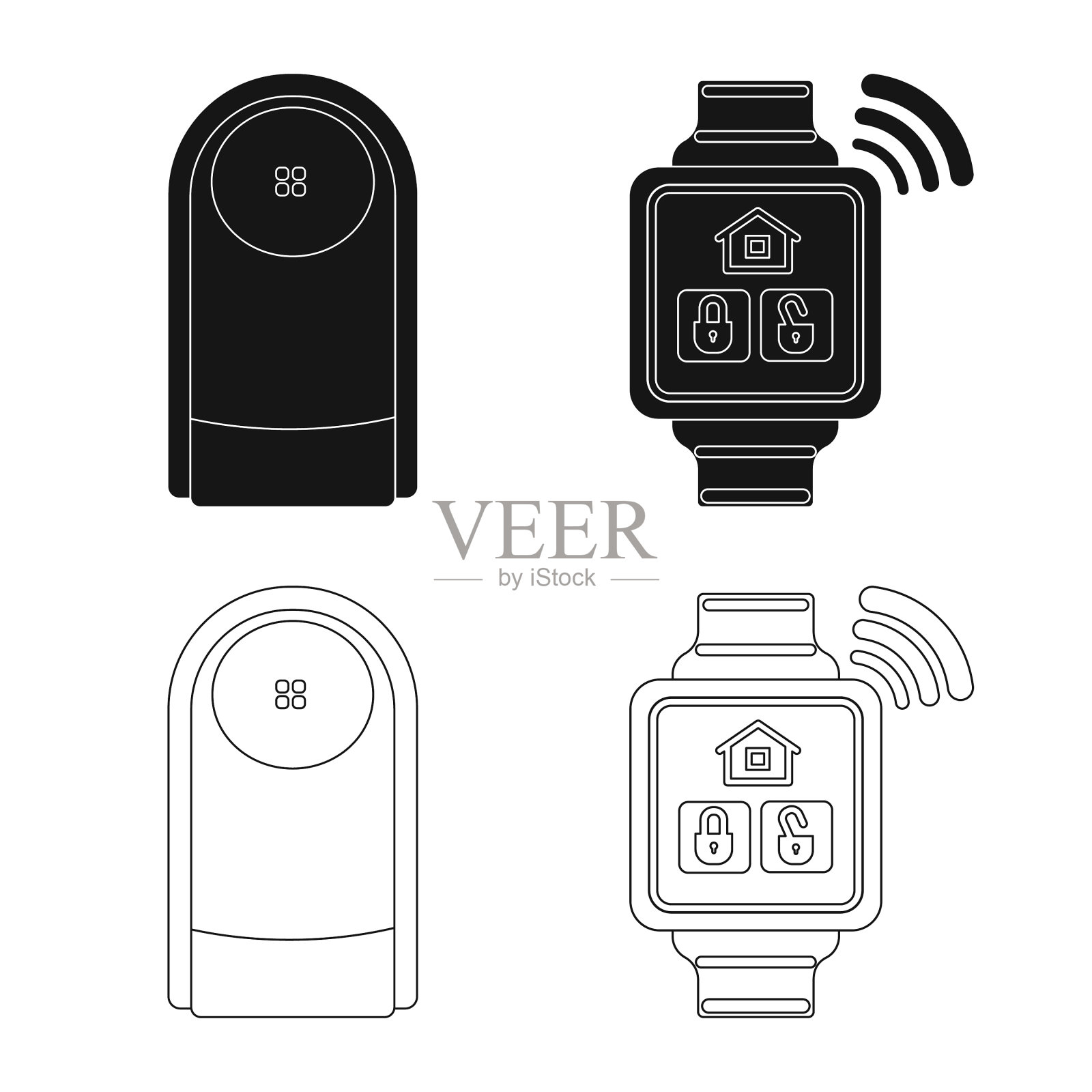 独立对象的办公室和房子图标图标素材
