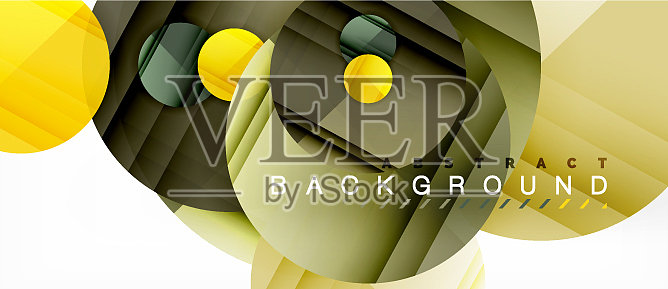 光泽的彩色圆圈抽象背景插画图片素材