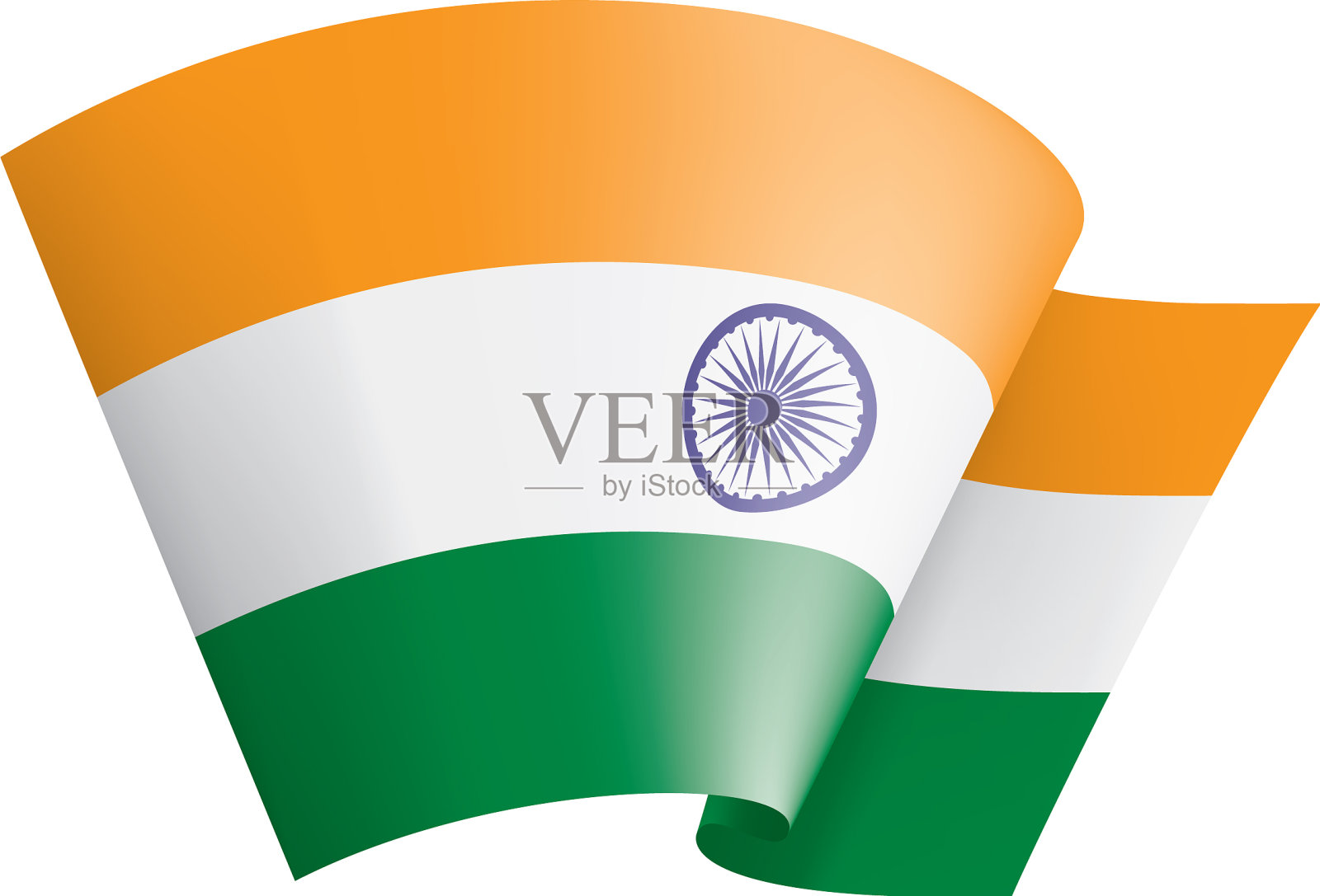 印度国旗上有白色设计元素图片
