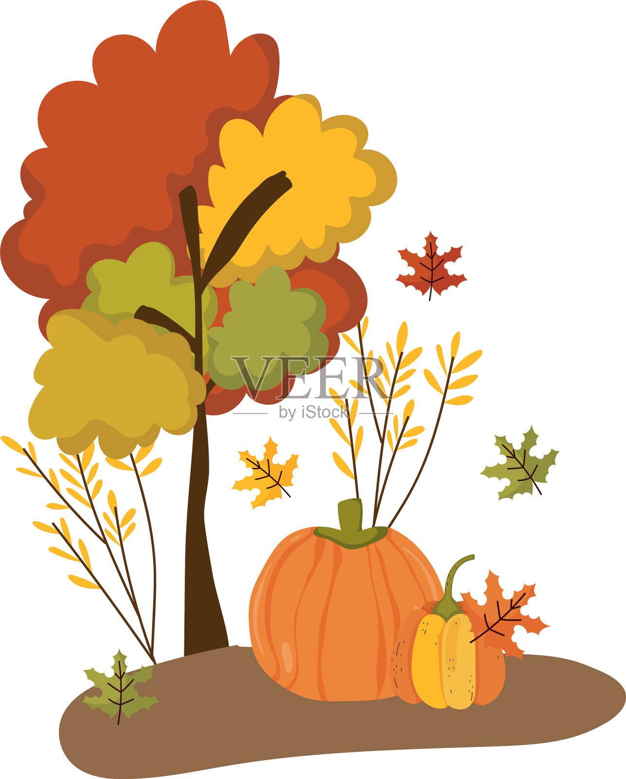 孤立的南瓜设计设计元素图片