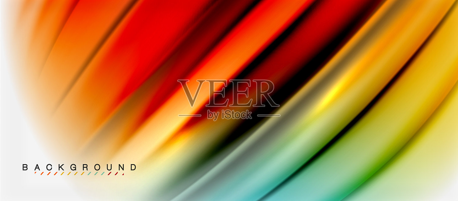 模糊流体颜色背景抽象波插画图片素材