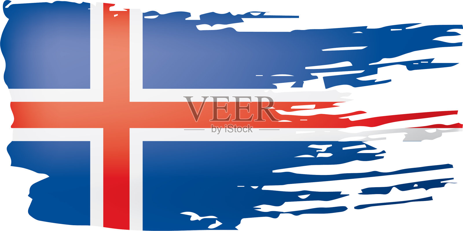 冰岛国旗上有白色设计元素图片