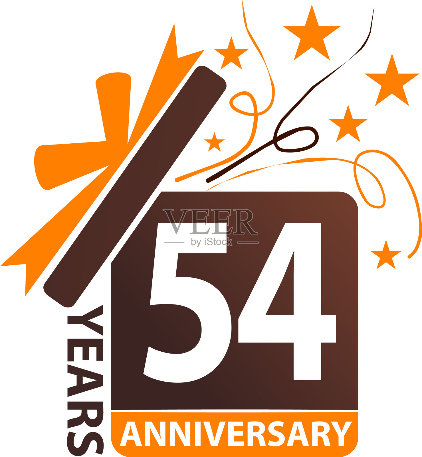 54年礼盒丝带纪念日设计元素图片