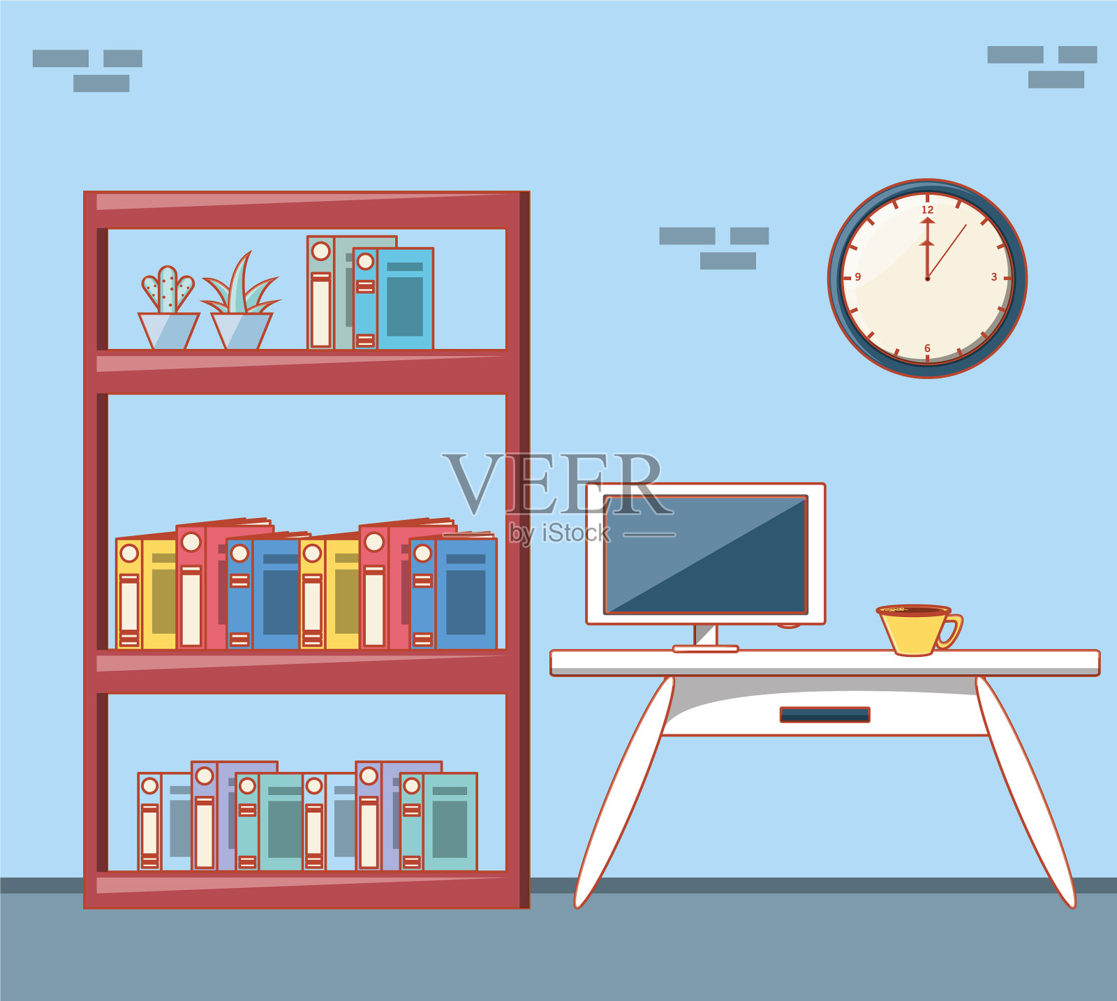 工作时间元素插画图片素材