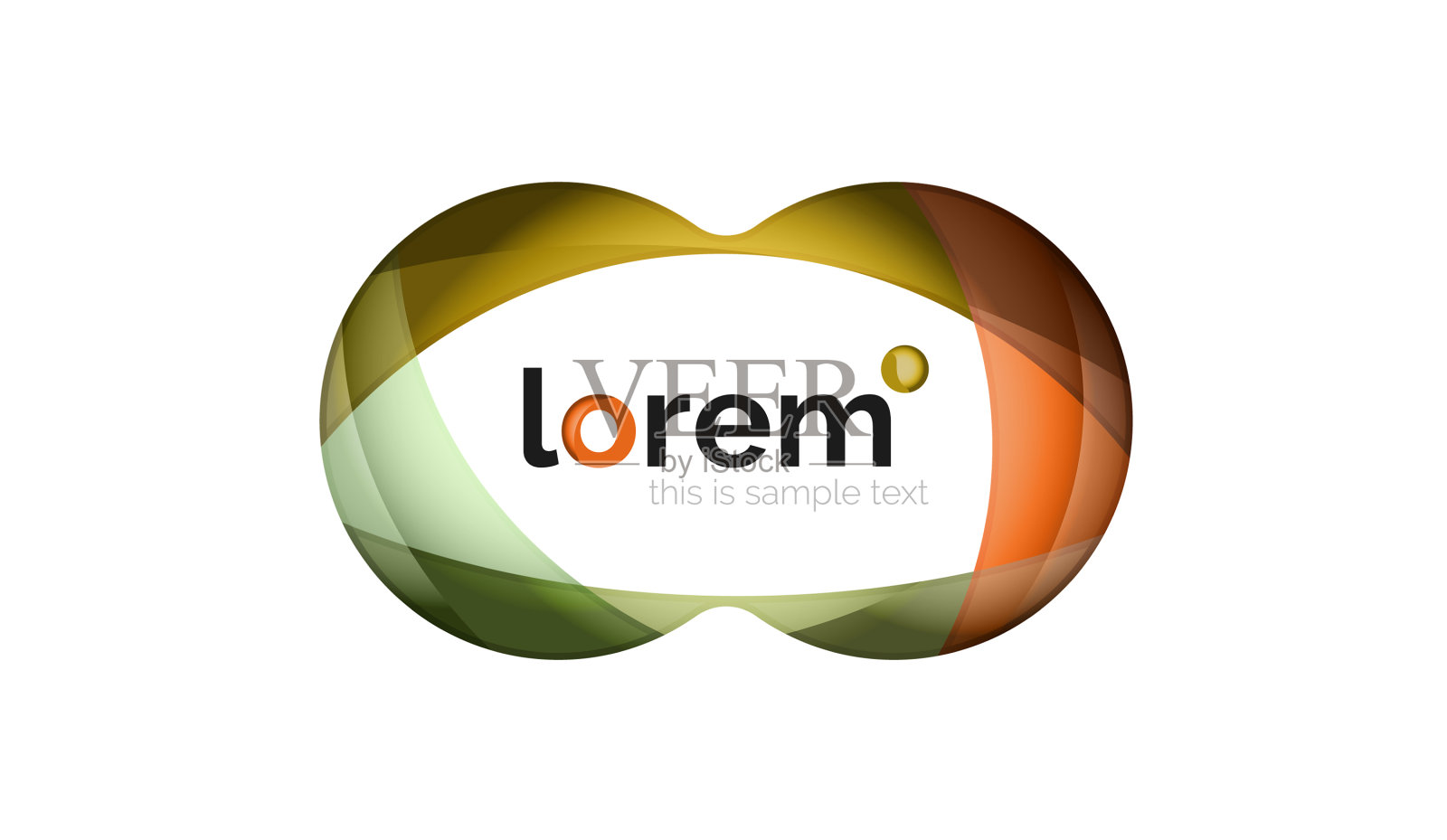 抽象的几何设计使logo流畅设计元素图片