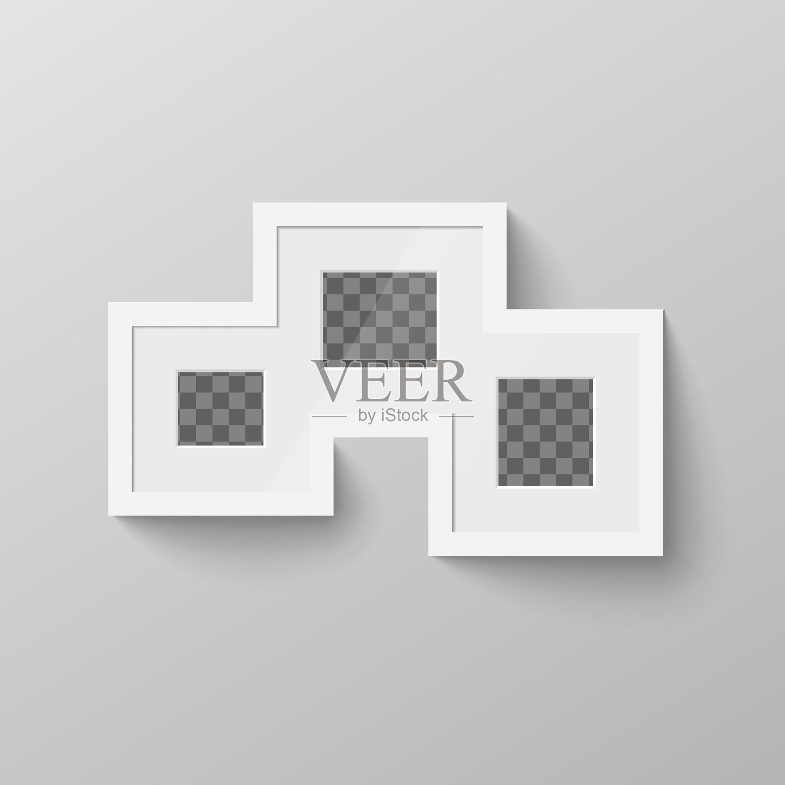 白色空白相框与透明的地方插画图片素材