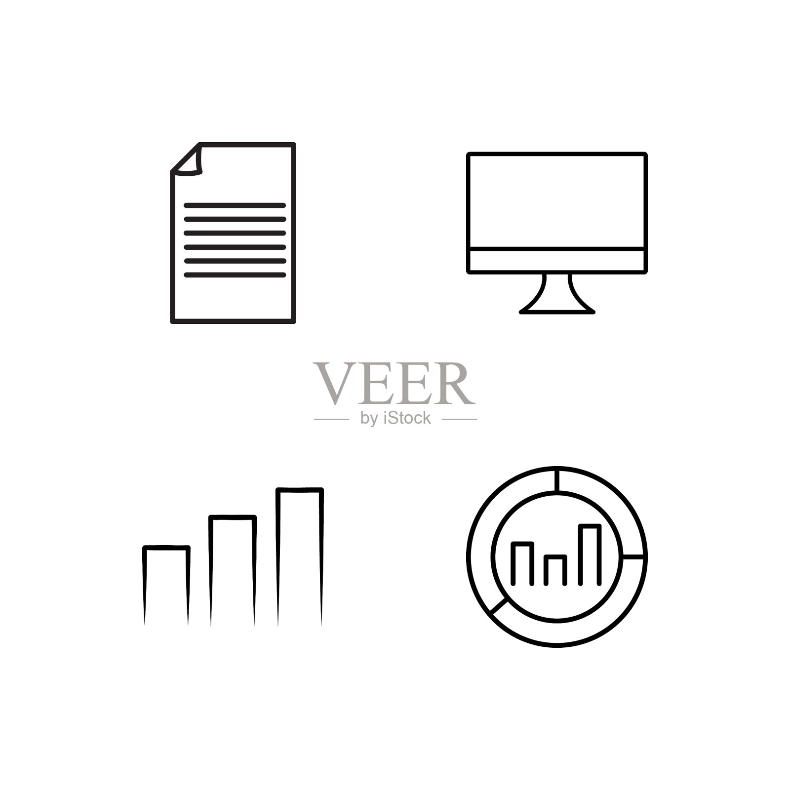 业务简单概述图标集图标素材