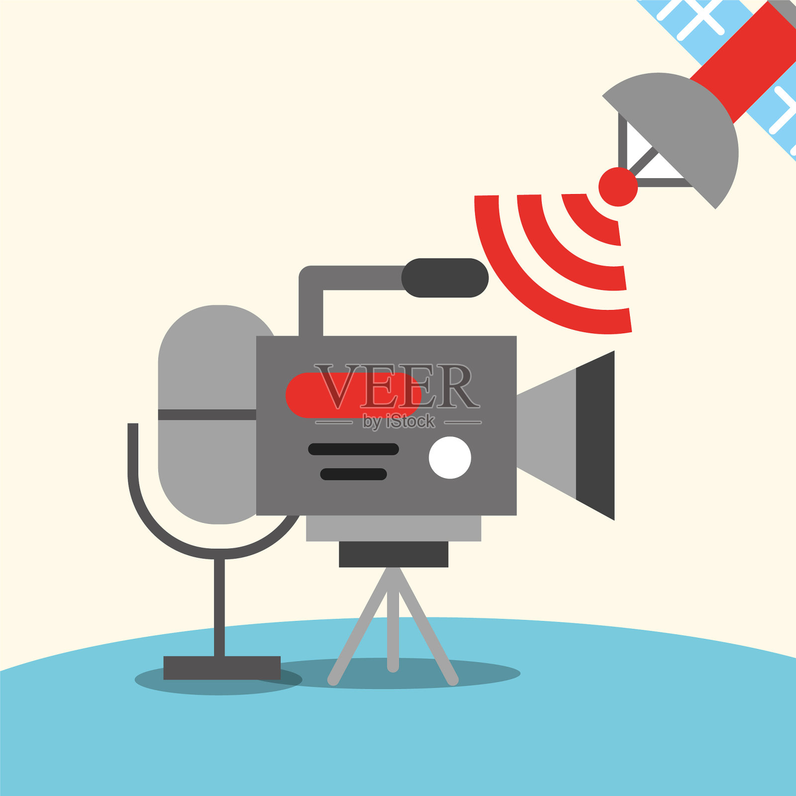 新闻通讯联系插画图片素材