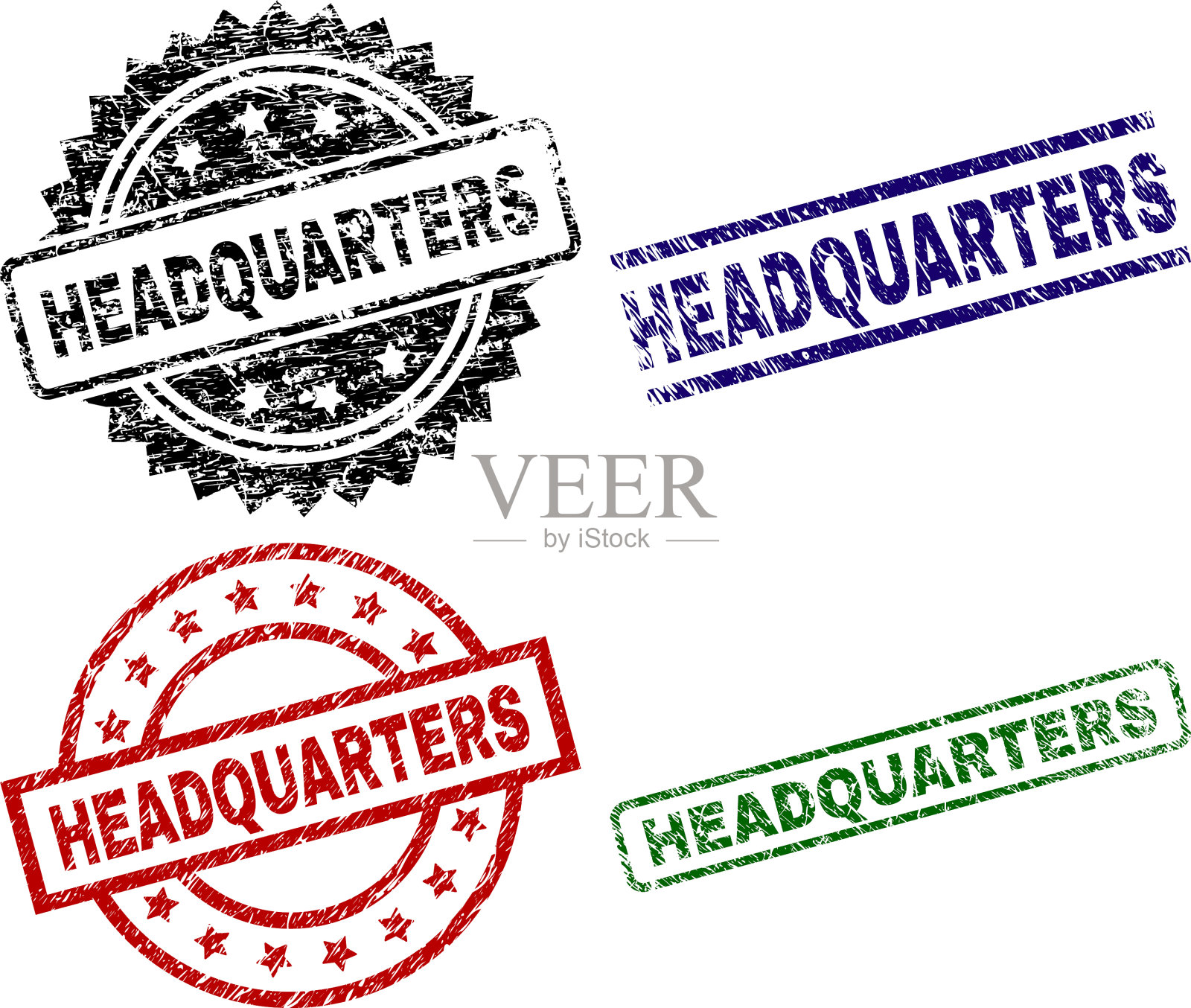 垃圾纹理总部印章插画图片素材