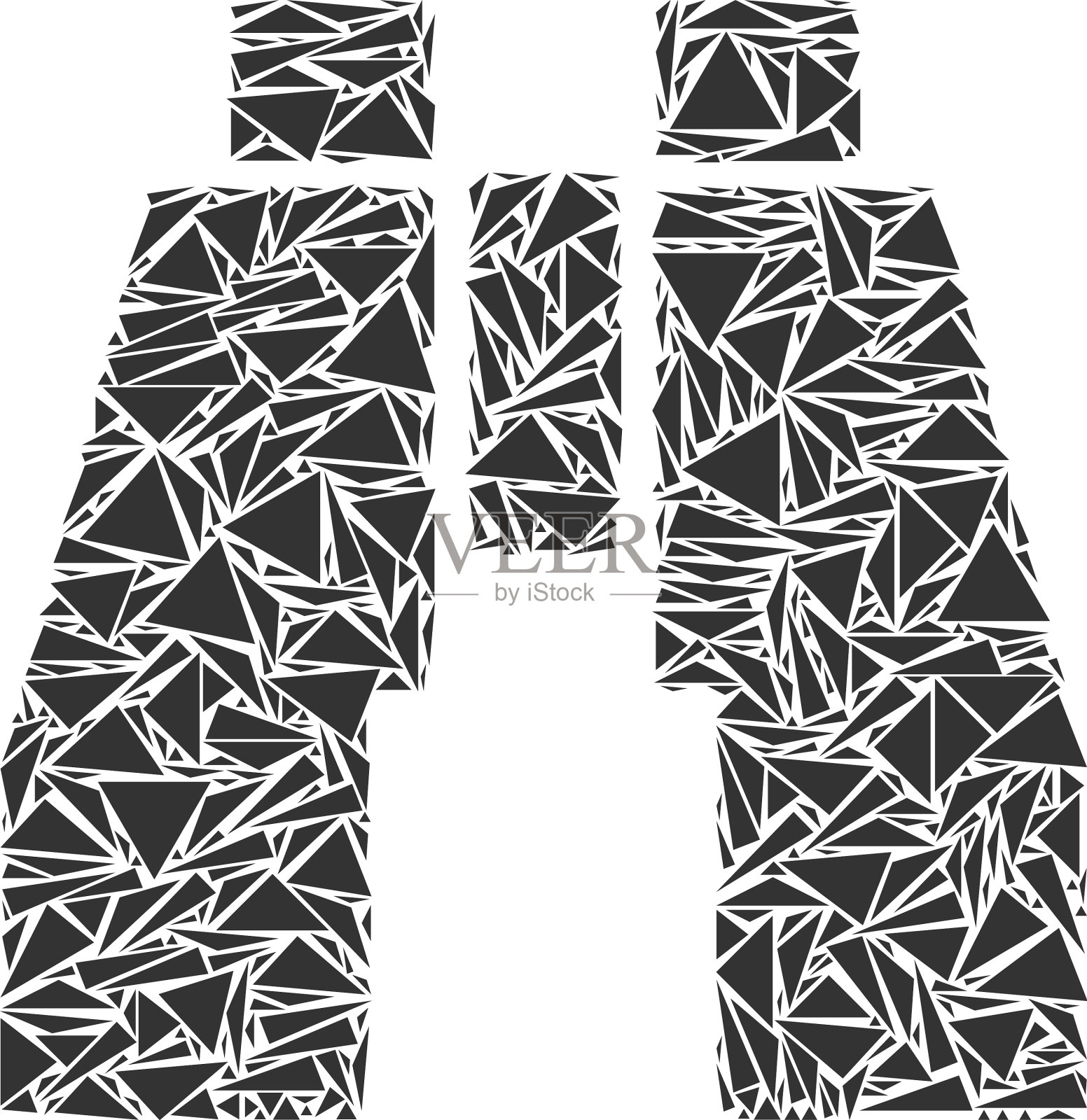 寻找双筒望远镜镶嵌三角形插画图片素材