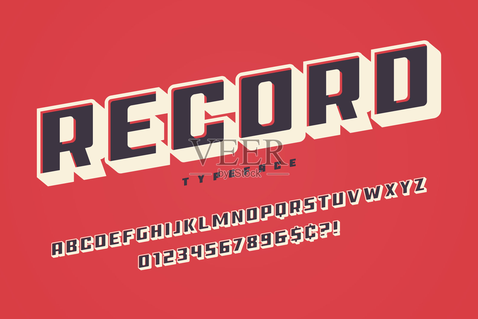 记录显示字体设计字母字体插画图片素材